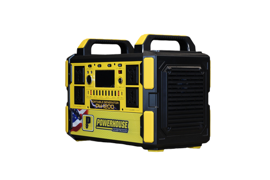 PowerHouse Portable Electric Generator 1,200W (LIFEP04) 1,048Wh; 327,600mAh/ 327.6Ah (PH-PORTGEN-LIFEP04-1200W)(PH-1200)