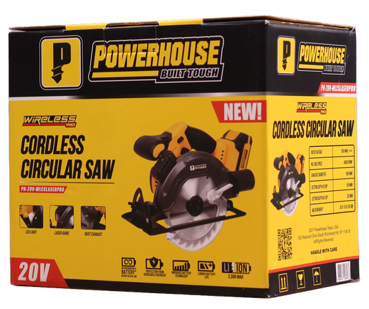 20V Cordless Circular Saw with Laser Guide