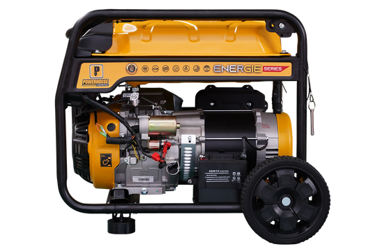 PowerHouse ENERGIE SERIES Gasoline Generator w/ Electric Start & Battery w/ Wheels and Handle Max Power 10.5KW