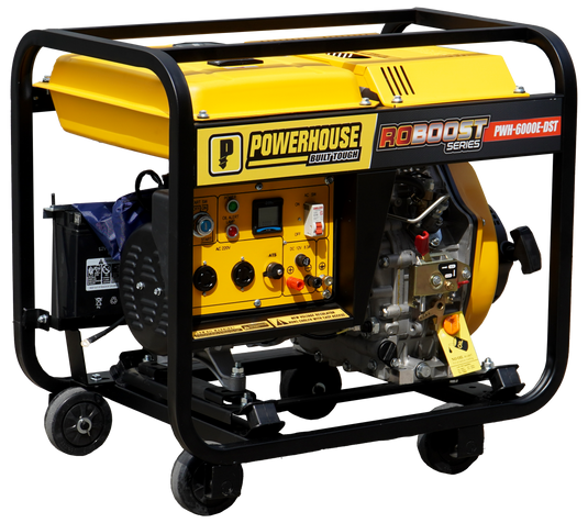 Diesel Generator w/ Battery for Electric Start (PWH-6000E-DST)