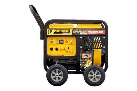 Diesel Open Type Generator w/Battery for Electric Start (PWH-10800E-OPEN)