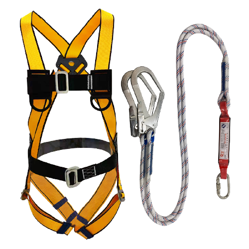 Full Body Safety Harness With Adjustable Belt Waist Support and Hook