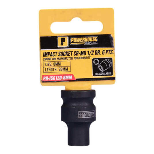 Powerhouse Impact Socket Nut CRV 6 Points 1/2 Drive