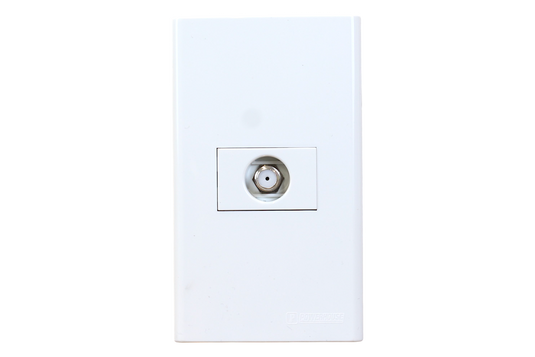 1 Gang Plate w/ TV Cable Outlet