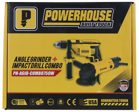Angle Grinder + Impact Drill Combo 750W