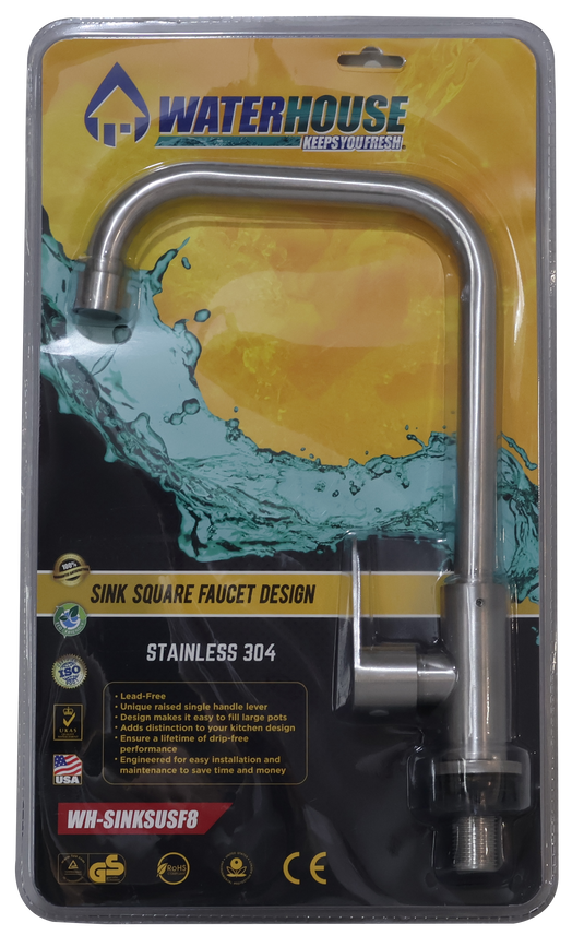 Stainless 304 Sink Mount Square Faucet Design F8