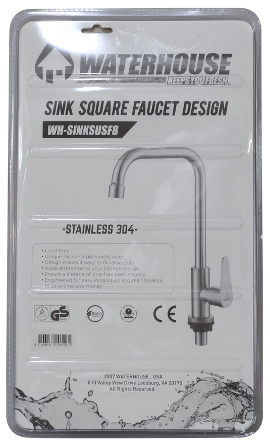 Stainless 304 Sink Mount Square Faucet Design F8