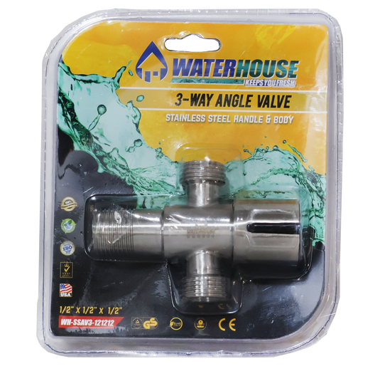 3-Way Brass Angle Valve Heavy Duty
