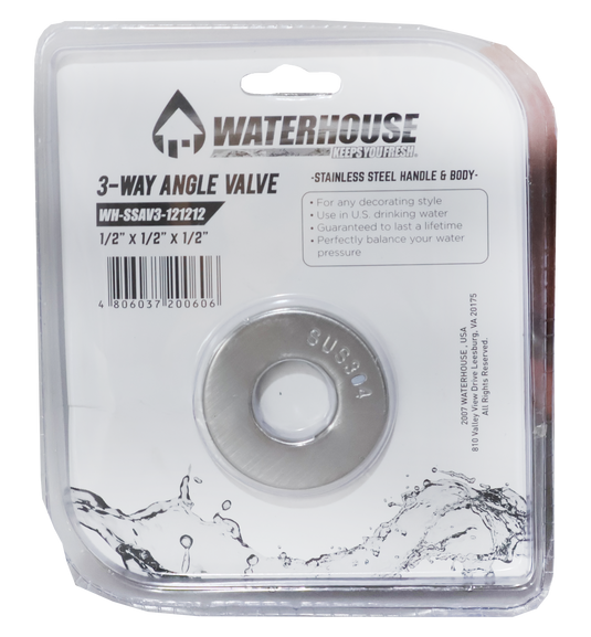 3-Way Brass Angle Valve Heavy Duty