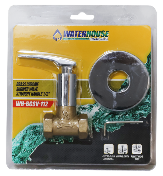 Brass Chrome Shower Valve Straight Handle