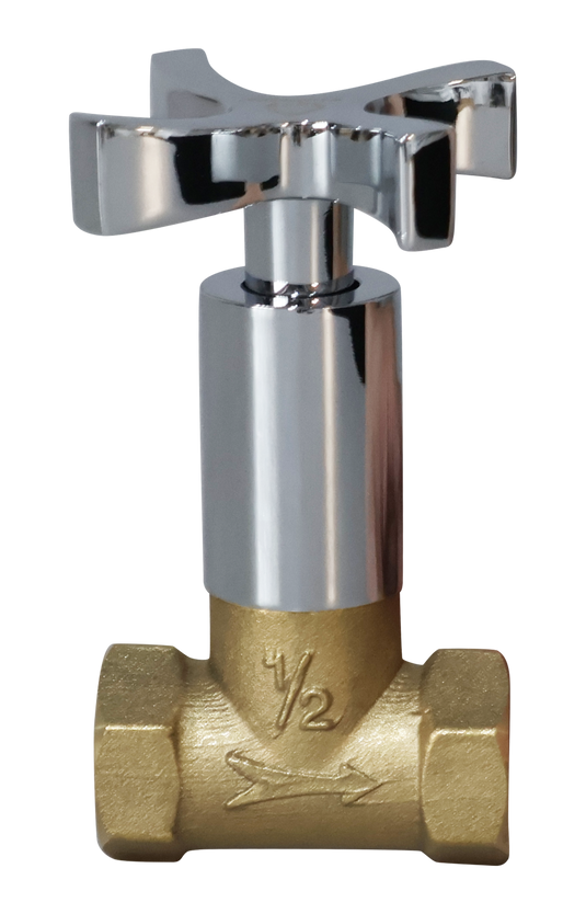 Brass Chrome Shower Valve Cross Handle