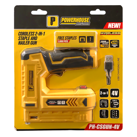 Cordless 2-in-1 Staple And Nailer Gun