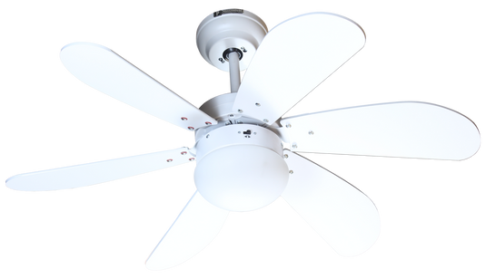 Turbo Ceiling Fan AC Motor 36in w/LED Light And Remote Control | Matte White (PH-TCF-36WHT)