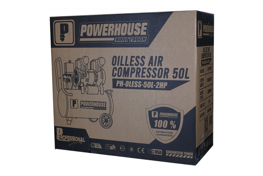 OIL AND NOISE LESS AIR COMPRESSOR - PH-OLESS-50L-2HP