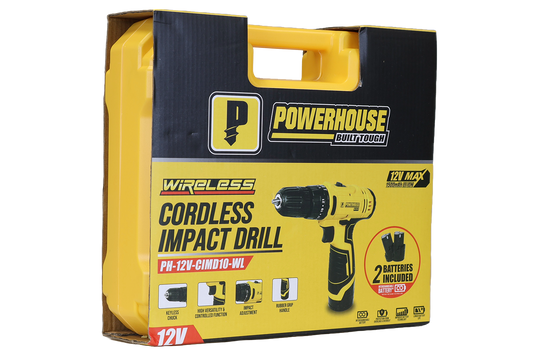 CORDLESS IMPACT DRILL PH-12V-CIMD10-WL