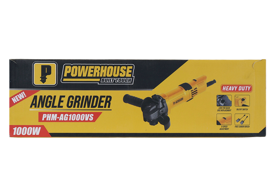 ANGLE GRINDER 1000W  WITH VARIABLE SPEEDPHM - PHM-AG1000VS