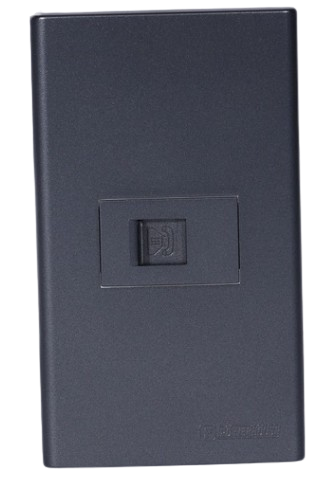 1 Gang Plate w/ Telephone Outlet - Gray