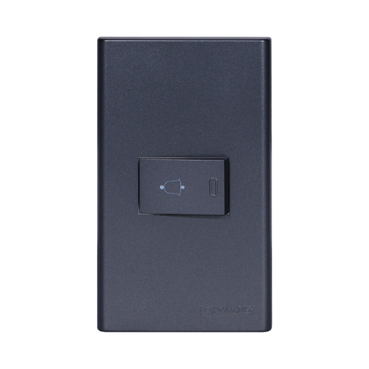 1 Gang Plate w/ Door Bell / Push Button - Gray