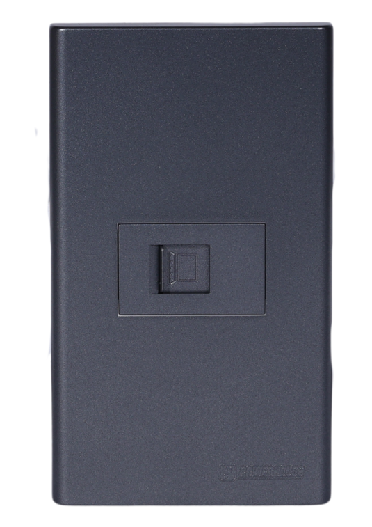 1 Gang Plate w/ LAN Outlet - Gray