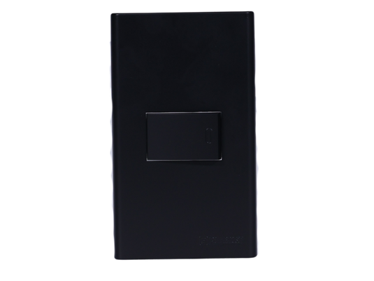 1 Gang Plate w/ One Way Switch - Black
