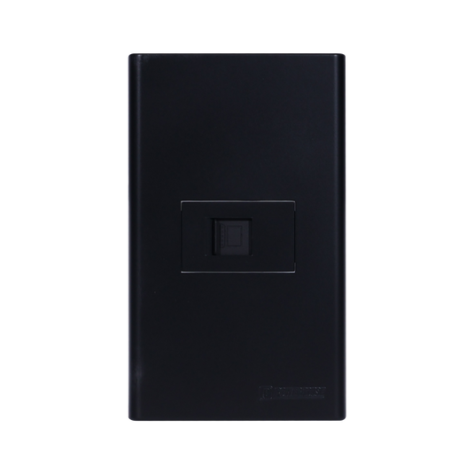 1 Gang Plate w/ TV-Cable Outlet - Black