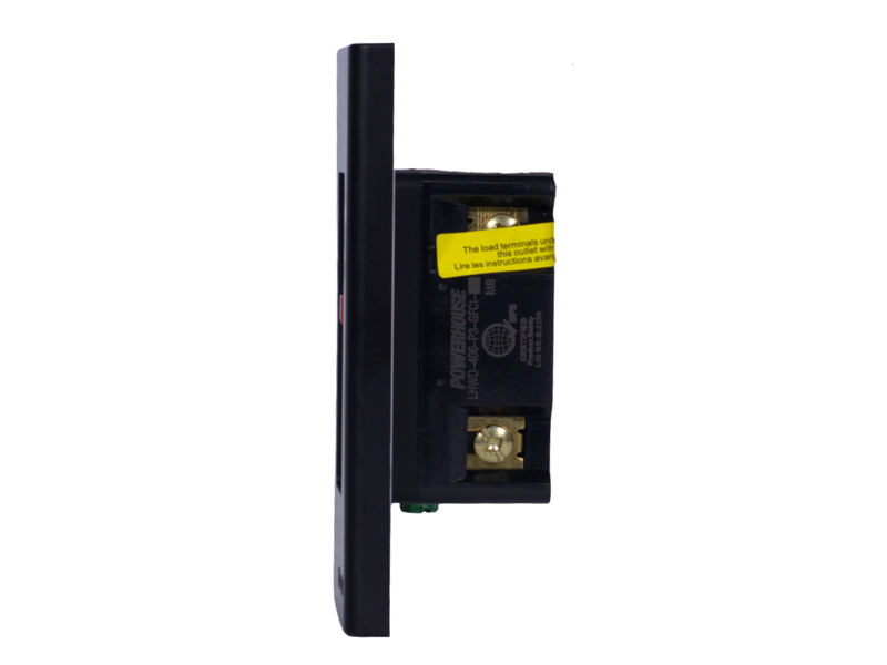 Load image into Gallery viewer, 3 Gang Plate with Duplex Universal Outlet with Ground GCFI Outlet Black
