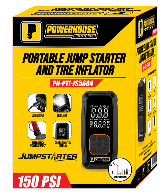 Portable Jump Starter and Tire Inflator