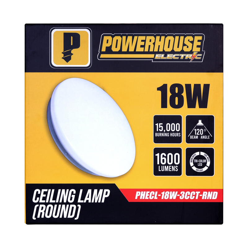 Load image into Gallery viewer, Tri-Color Ceiling Lamp 18W - Round
