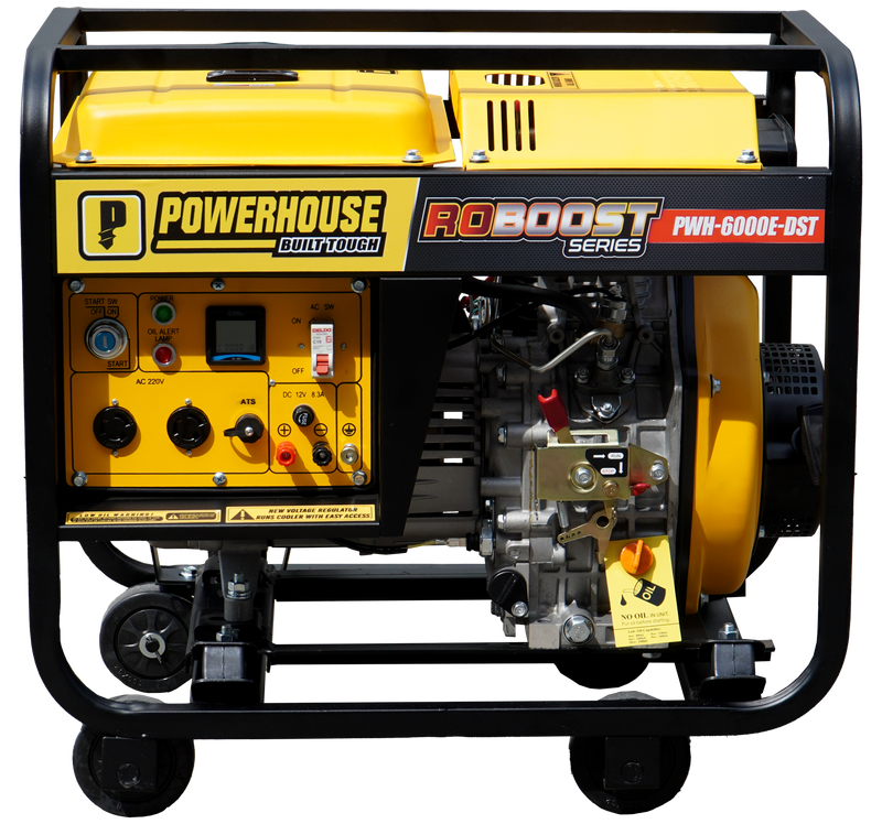 Load image into Gallery viewer, POWERHOUSE DIESEL GENERATOR W/ BATTERY FOR ELECTRIC START (PWH-6000E-DST)
