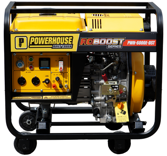 POWERHOUSE DIESEL GENERATOR W/ BATTERY FOR ELECTRIC START (PWH-6000E-DST)