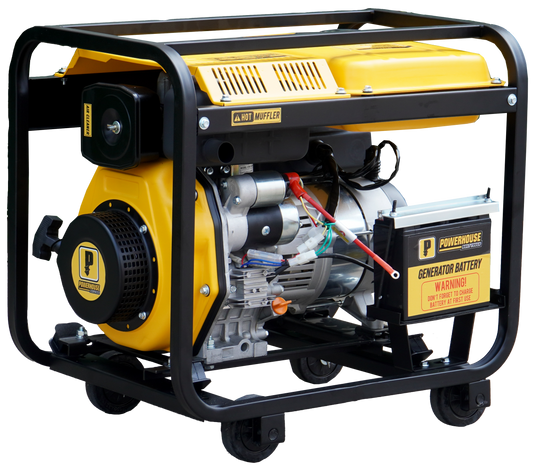 POWERHOUSE DIESEL GENERATOR W/ BATTERY FOR ELECTRIC START (PWH-6000E-DST)