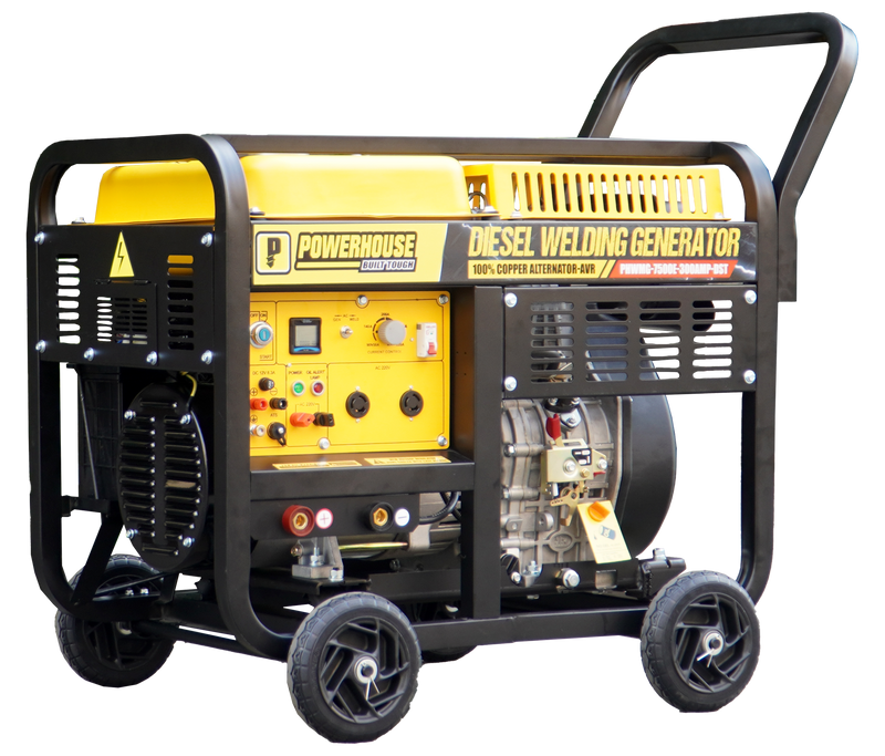 Load image into Gallery viewer, Welding Diesel Generator w/ Battery for Electric Start (PHWG-7500E-300AMP-DST)
