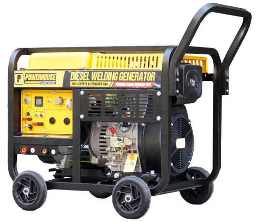 Welding Diesel Generator w/ Battery for Electric Start (PHWG-7500E-300AMP-DST)