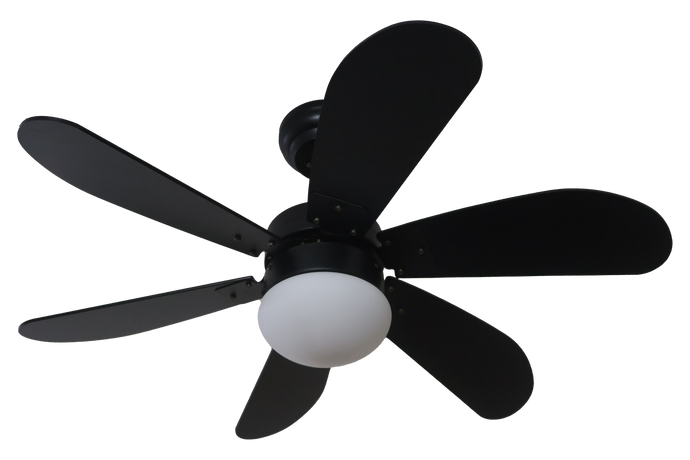 POWERHOUSE TURBO CEILING FAN AC MOTOR 36IN W/ LED LIGHT AND REMOTE CONTROL MATTE BLACK PH-TCF-36BLK