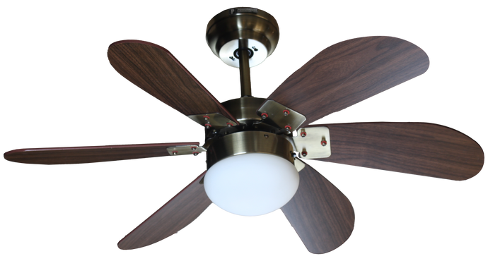 POWERHOUSE TURBO CEILING FAN AC MOTOR 36IN W/ LED LIGHT AND REMOTE CONTROL MATTE BROWN PH-TCF-36BRWN