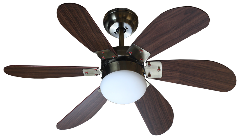 Load image into Gallery viewer, POWERHOUSE TURBO CEILING FAN AC MOTOR 36IN W/ LED LIGHT AND REMOTE CONTROL MATTE BROWN PH-TCF-36BRWN
