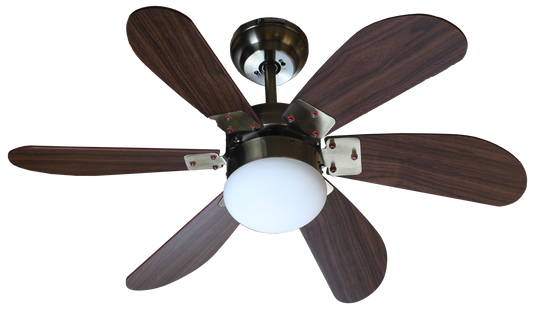 POWERHOUSE TURBO CEILING FAN AC MOTOR 36IN W/ LED LIGHT AND REMOTE CONTROL MATTE BROWN PH-TCF-36BRWN