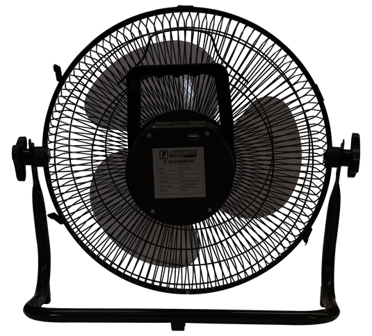 SOLAR DESK/GROUND FAN WITH USB CHARGING PORT PHE-SGF-12