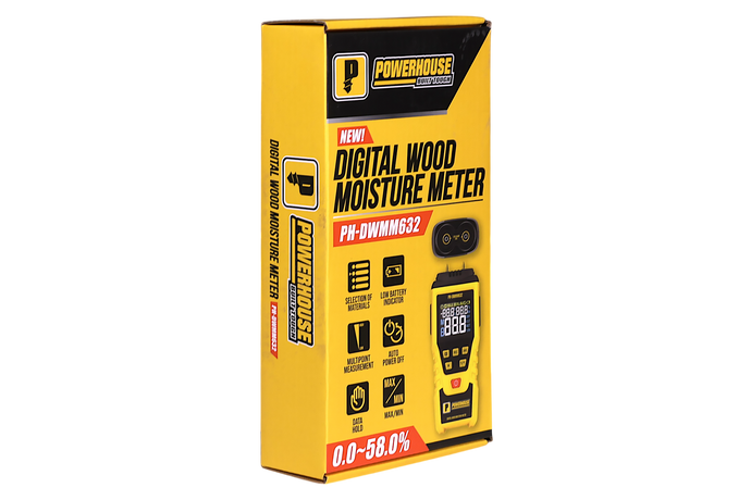 Powerhouse Digital Wood Moisture Meter Multi-Point Measurement Calculator