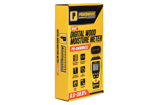 Powerhouse Digital Wood Moisture Meter Multi-Point Measurement Calculator