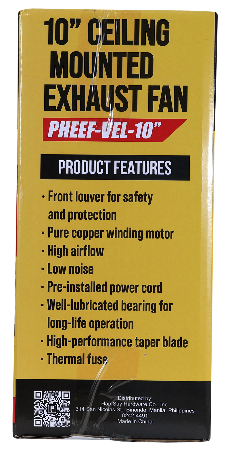 Load image into Gallery viewer, POWERHOUSE ELECTRIC 10IN EXHAUST FAN CEILING MOUNTED VELOCE SERIES (100% COPPER MOTOR/LOW NOISE) PHEEF-VEL-10&quot;
