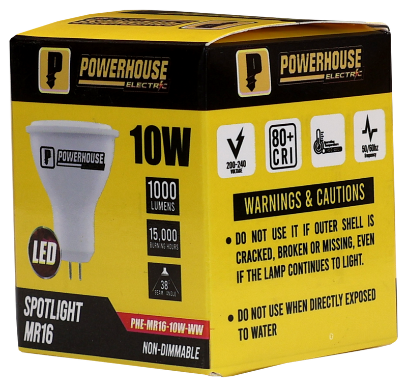 Load image into Gallery viewer, POWERHOUSE ELECTRIC LED SPOTLIGHT PHE-MR16-10W-WW
