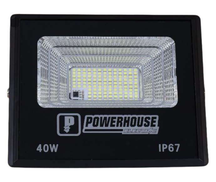 POWERHOUSE ELECTRIC SOLAR FLOOD LIGHT IP67 (SMD) PHE-SFL-SMD-IP67-40W-DL