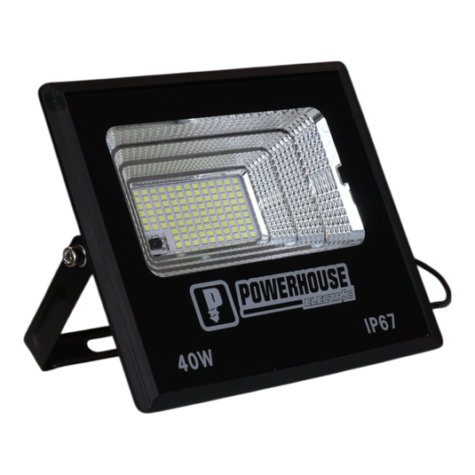 POWERHOUSE ELECTRIC SOLAR FLOOD LIGHT IP67 (SMD) PHE-SFL-SMD-IP67-40W-DL