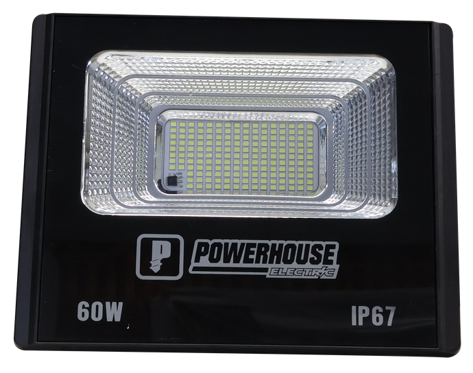 POWERHOUSE ELECTRIC SOLAR FLOOD LIGHT IP67 (SMD) PHE-SFL-SMD-IP67-60W-DL