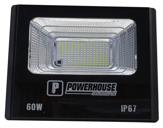 POWERHOUSE ELECTRIC SOLAR FLOOD LIGHT IP67 (SMD) PHE-SFL-SMD-IP67-60W-DL