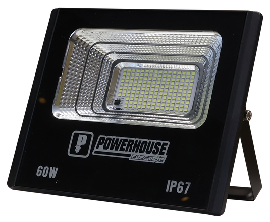 POWERHOUSE ELECTRIC SOLAR FLOOD LIGHT IP67 (SMD) PHE-SFL-SMD-IP67-60W-DL