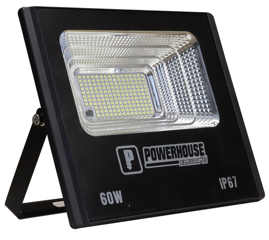 POWERHOUSE ELECTRIC SOLAR FLOOD LIGHT IP67 (SMD) PHE-SFL-SMD-IP67-60W-DL