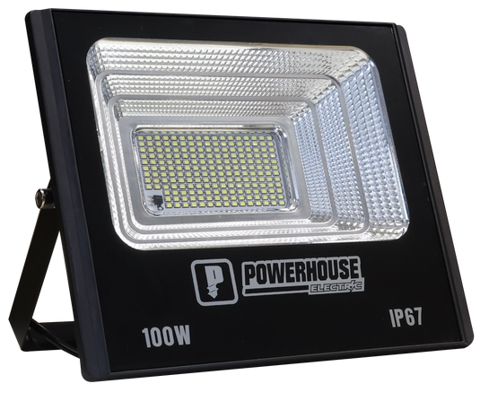 POWERHOUSE ELECTRIC SOLAR FLOOD LIGHT IP67 (SMD) PHE-SFL-SMD-IP67-100W-DL