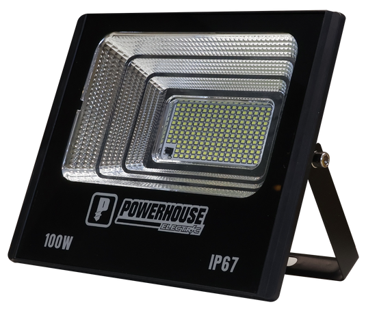 POWERHOUSE ELECTRIC SOLAR FLOOD LIGHT IP67 (SMD) PHE-SFL-SMD-IP67-100W-DL